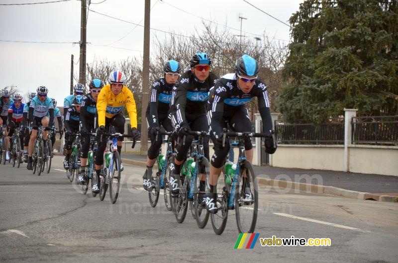 Team Sky leading the pack