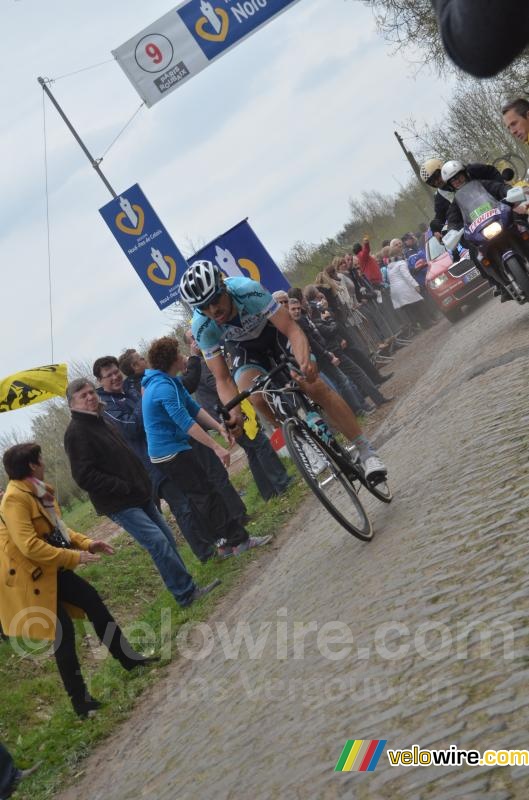Tom Boonen (Omega Pharma-QuickStep) op weg naar zijn overwinning