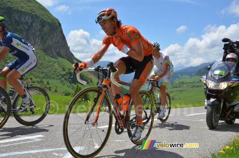 Alan Perez (Euskaltel-Euskadi) op de Col de la Colombière