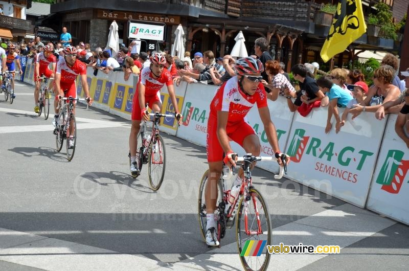 The Cofidis riders at the finish
