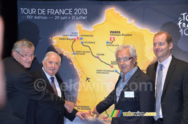 Bagnères-de-Bigorre on the map of the Tour de France 2013