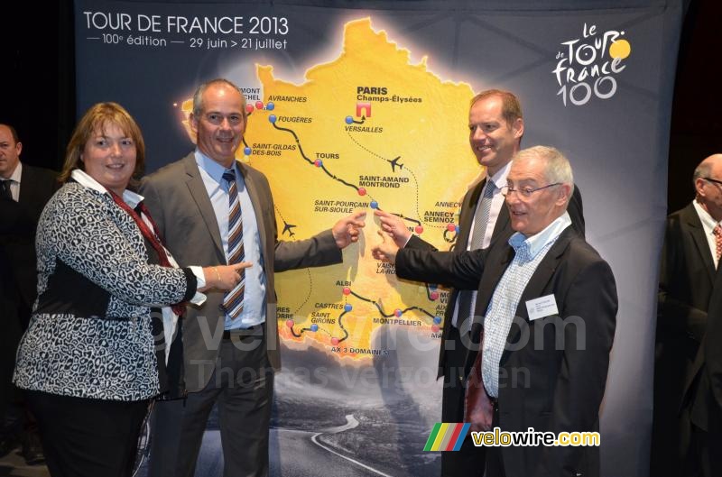 Saint-Pourçain-sur-Sioule op de kaart van de Tour de France 2013