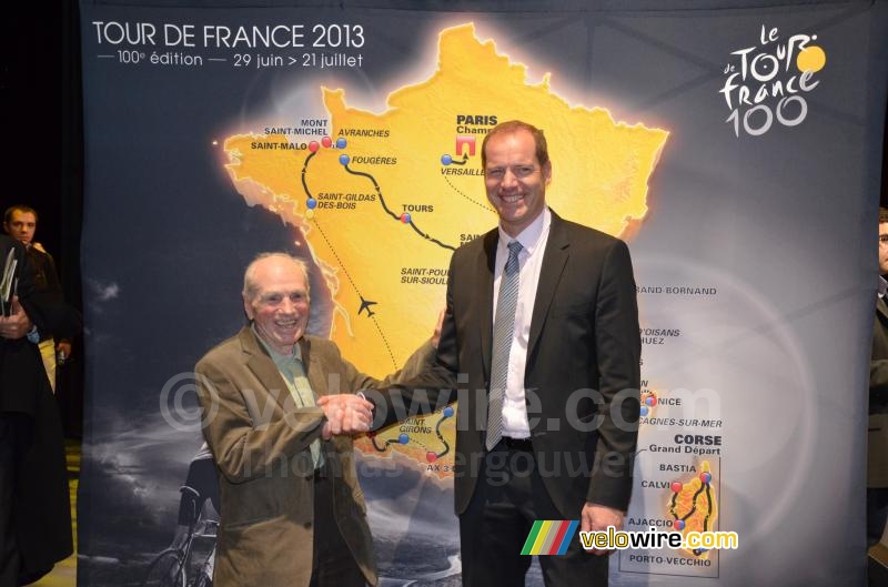 Robert Marchand with Christian Prudhomme