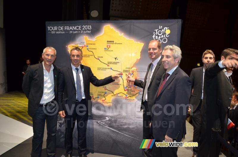 Annecy op de kaart van de Tour de France 2013