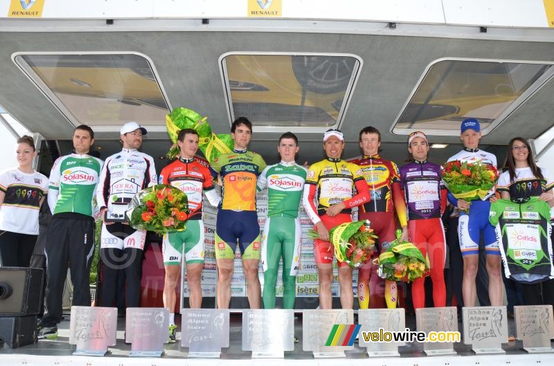 The full podium of the Rhône Alpes Isère Tour 2013