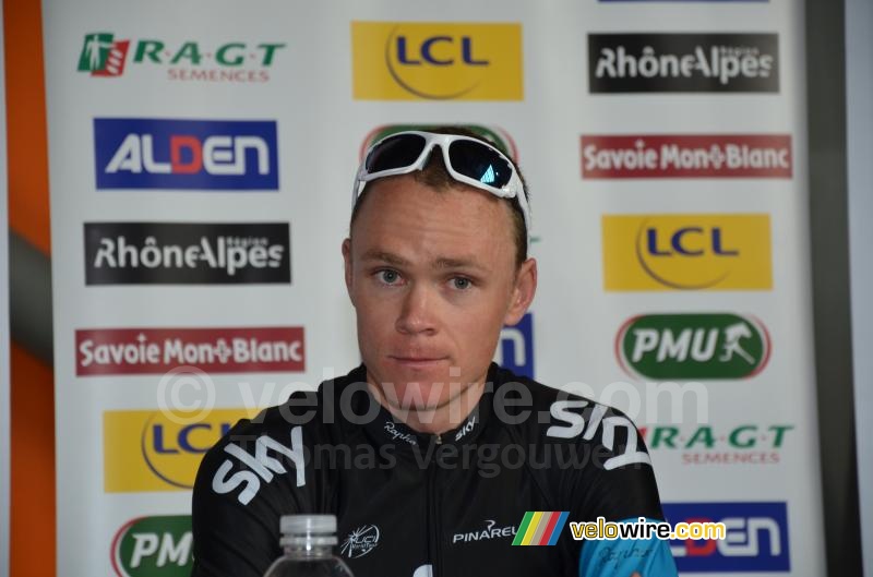 Chris Froome (Sky) at the press conference