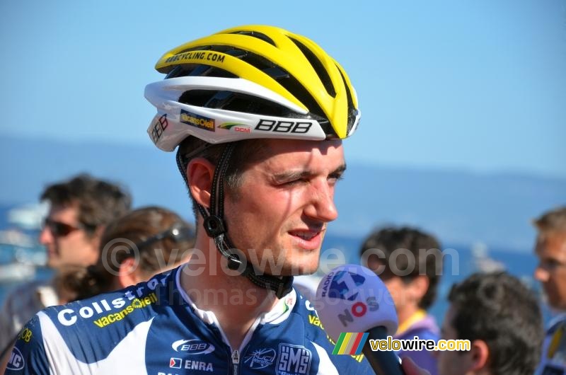 Wout Poels (Vacansoleil-DCM) in an interview for NOS