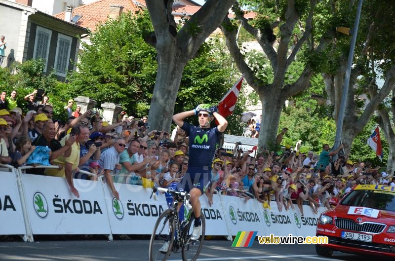 Rui Costa (Movistar) wins the stage