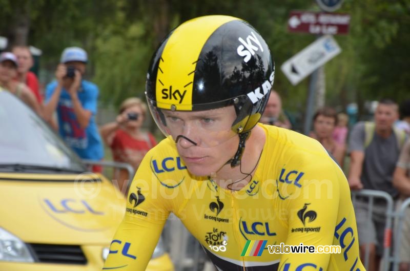 Chris Froome (Team Sky) concentrated