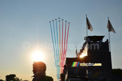 The Patrouille de France at the finish in Paris