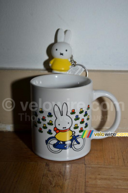 Miffy on her bike, the mascotte of the Grand Départ of the Tour de France 2015