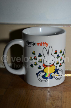 Miffy on her bike, the mascotte of the Grand Départ of the Tour de France 2015