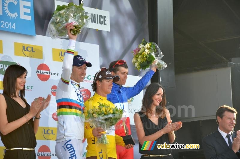 The podium of Paris-Nice 2014