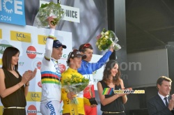 The final podium of Paris-Nice 2014