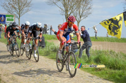 Thor Hushovd tijdens Parijs-Roubaix 2014