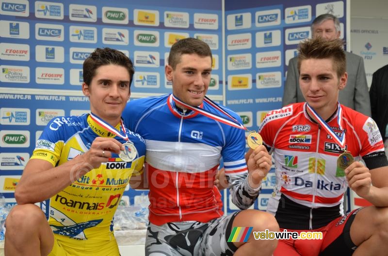 The amateur medallists: Jérôme Mainard, Yann Guyot & Anthony Turgis