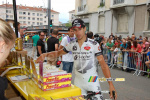 Benoit Jarrier ???? (Bretagne-Seche) at the Powerbar stand (503x)