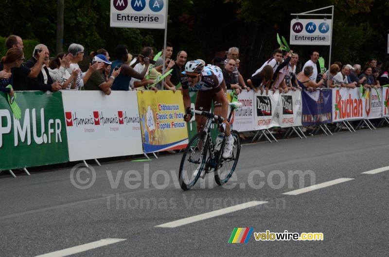 Nico Denz (AG2R La Mondiale) attacks at one lap from the finish