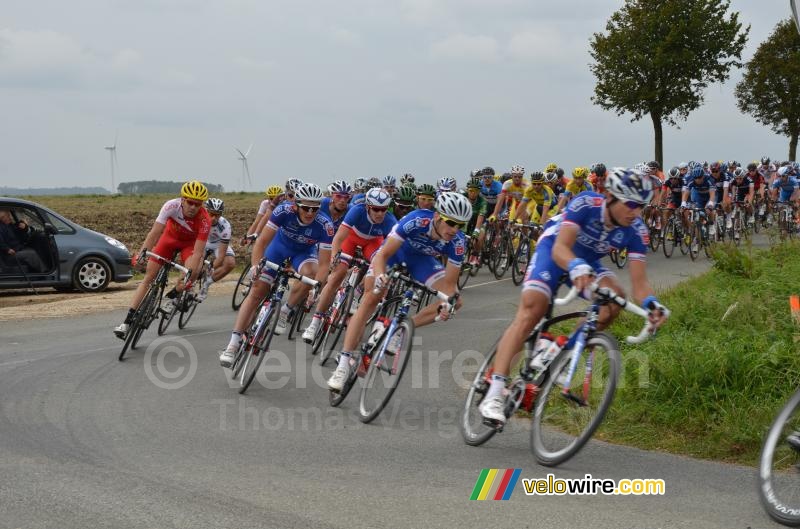Arnaud Demare (FDJ.fr) already found his place at the head of the peloton