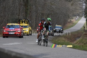 Florian Vachon (Bretagne-Séché) & Philippe Gilbert (BMC) in the breakaway (348x)