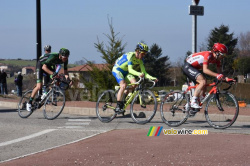 The breakaway on top of the Côte de Saint-Héand