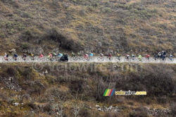 Le groupe de tête dans le Col de Vence