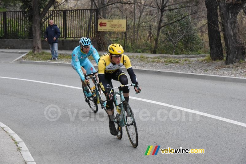 Steven Kruijswijk (LottoNL-Jumbo) & Rein Taarame (Astana)
