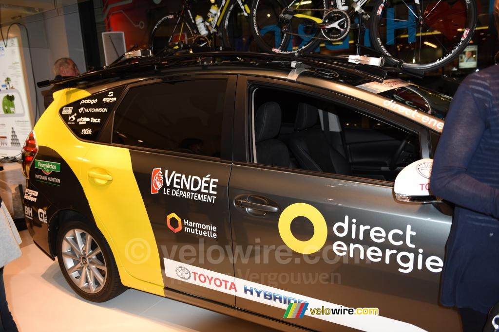 The hybrid Toyota car of the Team Direct Energie