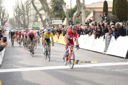 Michael Matthews crosses the line in 3rd position