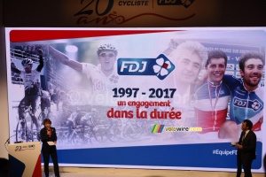 Stéphane Pallez (Manager of the FDJ) looks back at 20 years of sponsoring of the team (434x)