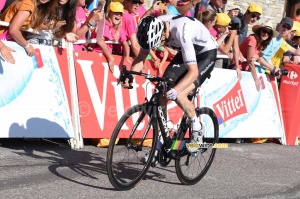 Geraint Thomas (Team Sky) on his way to victory in La Rosière (619x)