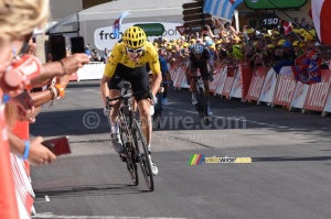 Geraint Thomas (Team Sky) wins the stage at Alpe d'Huez (739x)