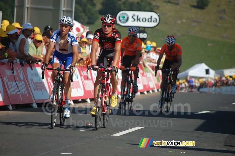 Carlos Barredo (Quick.Step), Luis Leon Sanchez (Caisse d'Epargne), Egoi Martinez & Inaki Isasi (Euskaltel-Euskadi) @ Super-Besse