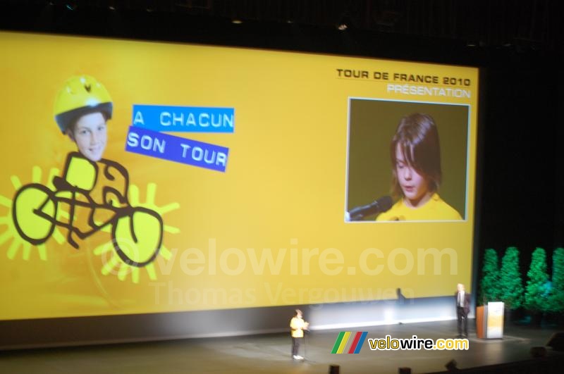 Een jongetje vertelt over zijn droom over de Tour de France