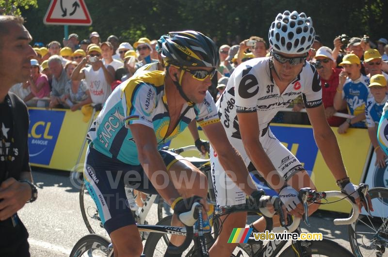 Lance Armstrong (Astana) in Vittel