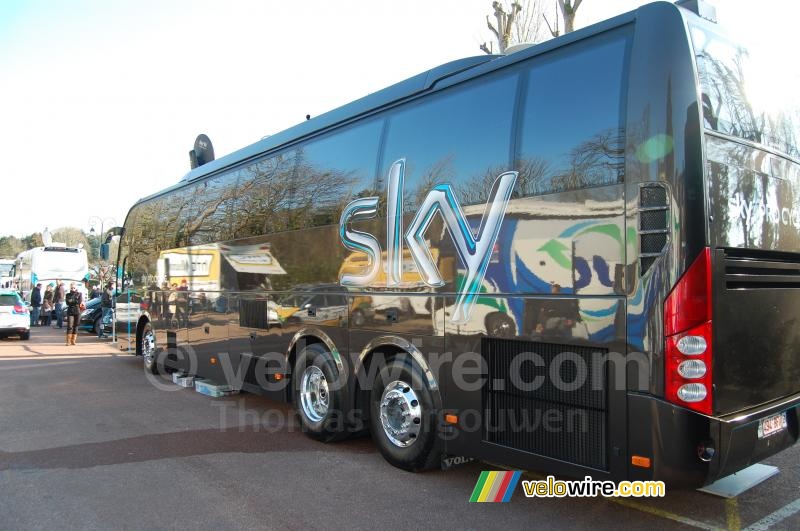 De bus van Team Sky