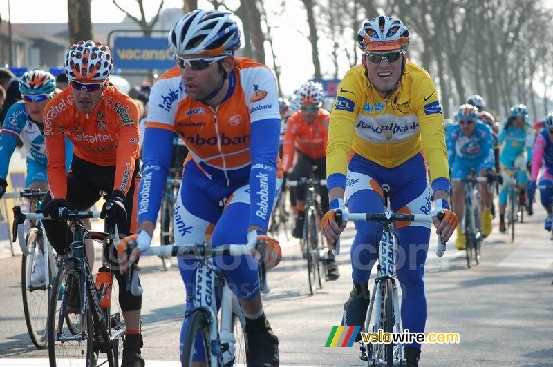 Romain Sicard (Euskaltel-Euskadi), Tom Leezer & Lars Boom (Rabobank)