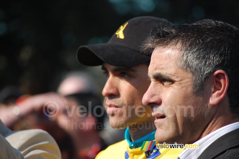 Alberto Contador (Astana) & Laurent Jalabert