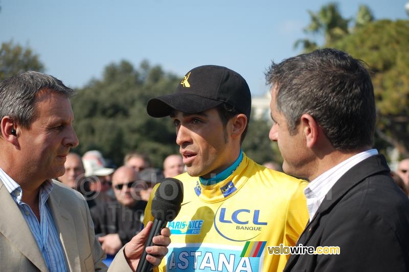 Interview Alberto Contador with Thierry Adam & Laurent Jalabert