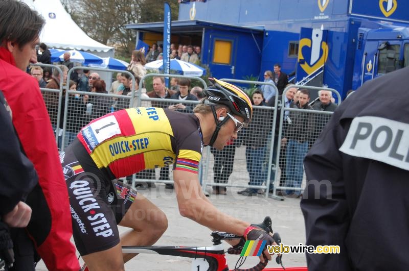 Tom Boonen (Quick Step) na afloop van Parijs-Roubaix 2010
