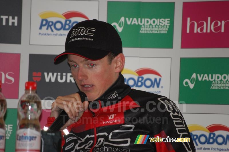 Mathias Frank (BMC Racing Team) @ persconferentie