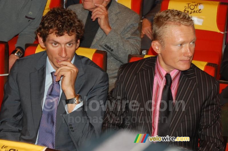 Filippo Pozzato (Katusha Team) & Alexandre Vinokourov (Astana)