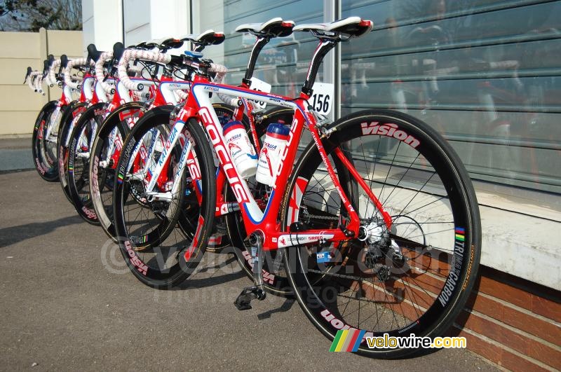 Katusha Team's Focus bikes