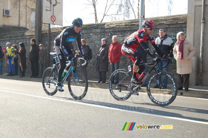 Karsten Kroon (BMC Racing Team) & Jeremy Hunt (Team Sky)