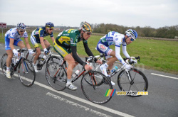 Frédéric Amorison (Landbouwkrediet), Anthony Geslin (FDJ), Jean Marc Marino (Saur-Sojasun) & Lieuwe Westra (Vacansoleil-DCM Pro Cycling Team)