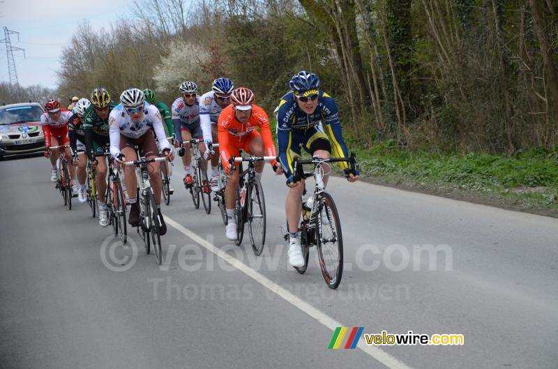 The breakaway with Pim Ligthart (Vacansoleil-DCM Pro Cycling Team)