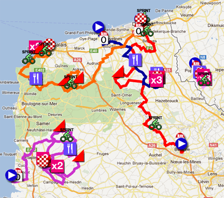 Download the 4 Jours de Dunkerque 2012 race route in Google Earth Download the 4 Jours de Dunkerque 2012 race route in Google Earth
