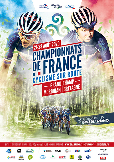 Affiche des Championnats de France de cyclisme sur route 2020 à Grand-Champ