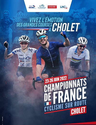 Affiche des Championnats de France de cyclisme sur route 2022 à Cholet