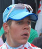 Bernhard Kohl at the finish of the Tour de France 2008 ; click to enlarge